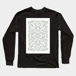 Abstract floral line art pattern Long Sleeve T-Shirt